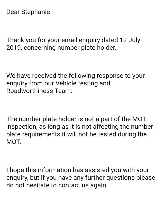 License Plate Holders