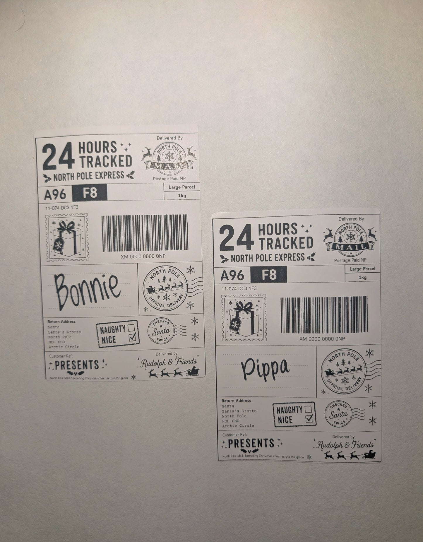 10 Personalised christmas labels